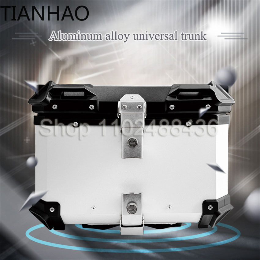 汎用バイクリアトランクトップケース 55L 45L アルミ合 - Aluminum Top Case Luggage Box 45L 55L のレビューと価格