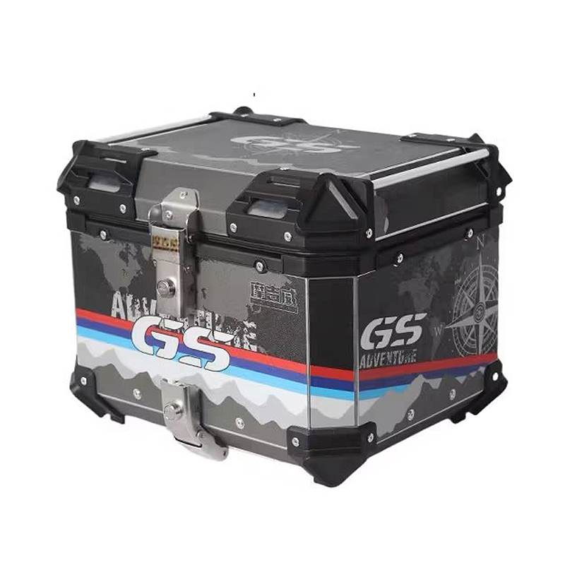 45L 55L アルミ製オートバイヘルメットボックス トラン - Aluminum Top Case Luggage Box 45L 55L のレビューと価格