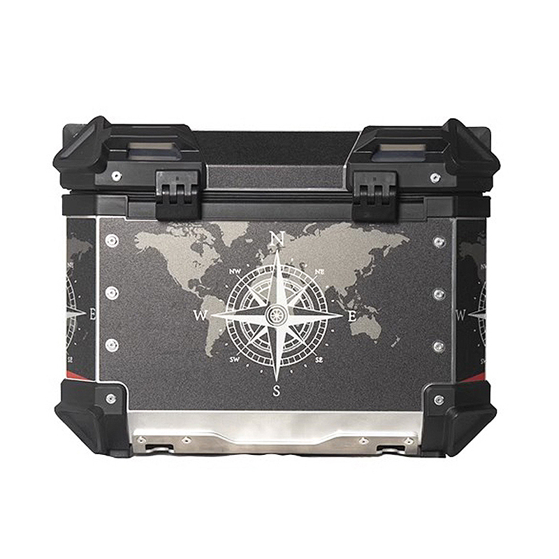 45L 55L アルミ製オートバイヘルメットボックス トラン - Aluminum Top Case Luggage Box 45L 55L のレビューと価格