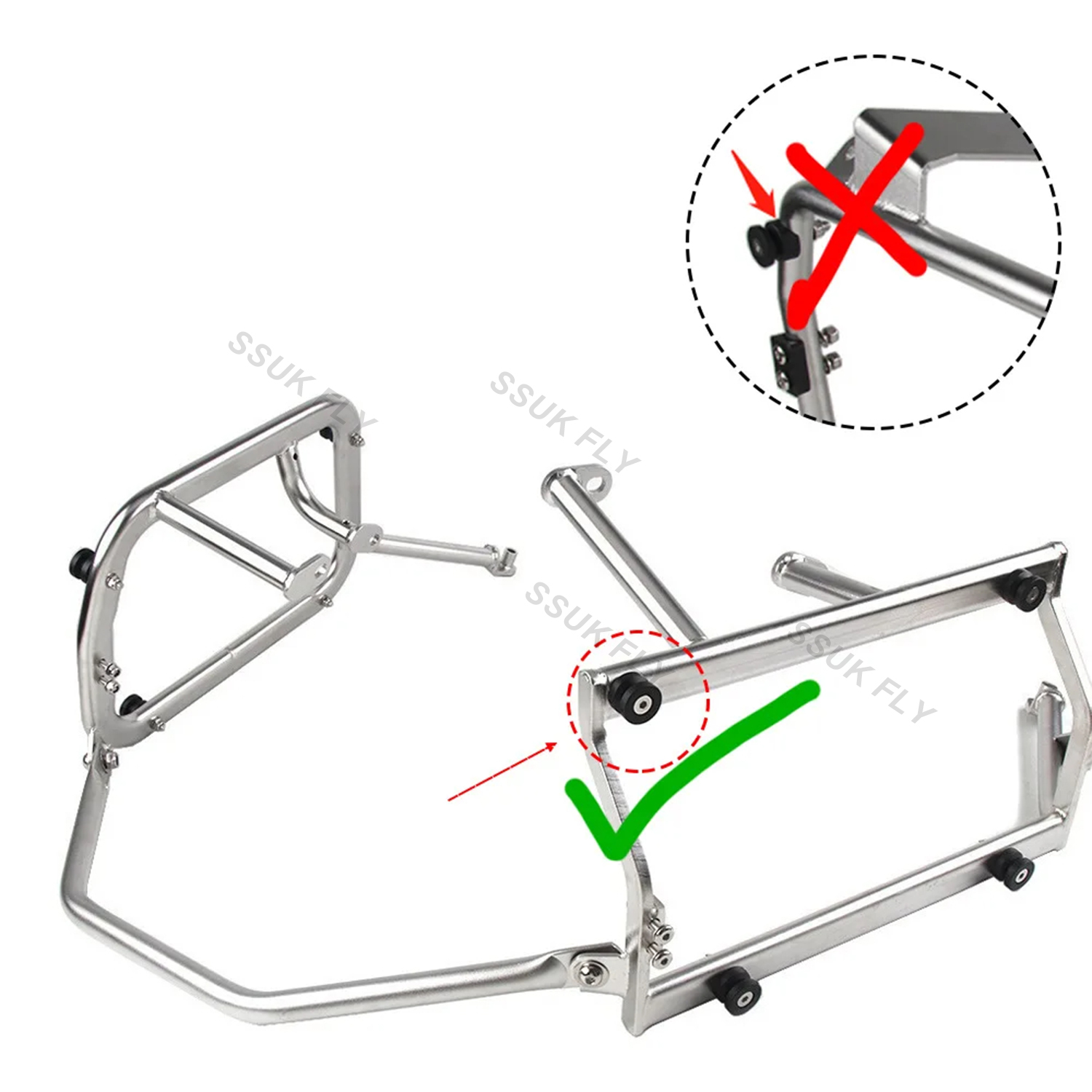 オートバイのサイドボックス 荷物ケース ファスナー トランク - Pannier Mounting Bracket Rack Kit Motorcycle のレビューと価格