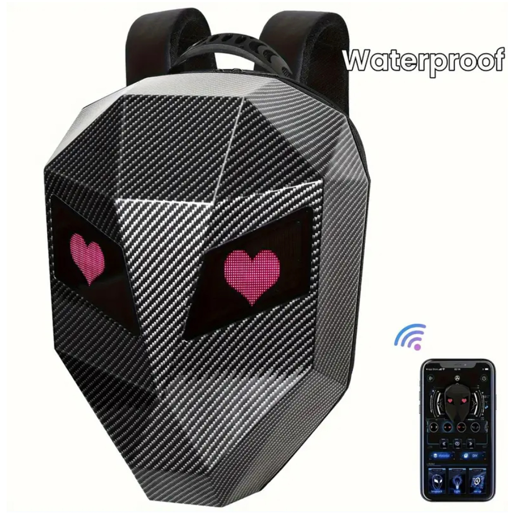 男性と女性のためのPVCハードシェルLEDバックパック,オー - Motorcycle Helmet Backpack Waterproof Led のレビューと価格