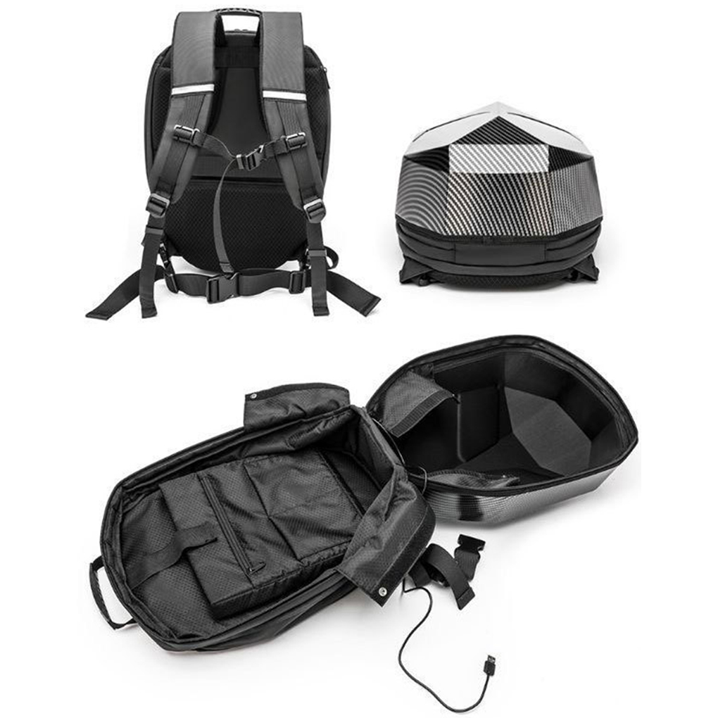 男性と女性のためのPVCハードシェルLEDバックパック,オー - Motorcycle Helmet Backpack Waterproof Led のレビューと価格