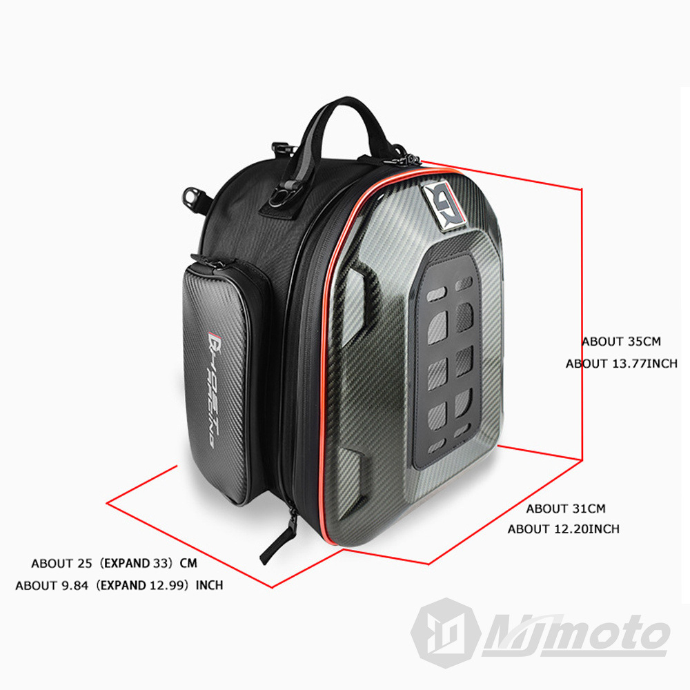 拡張可能なバイク用リアシートヘルメットバッグ。ハードシェル、 - Motorcycle Helmet Backpack Waterproof Led のレビューと価格