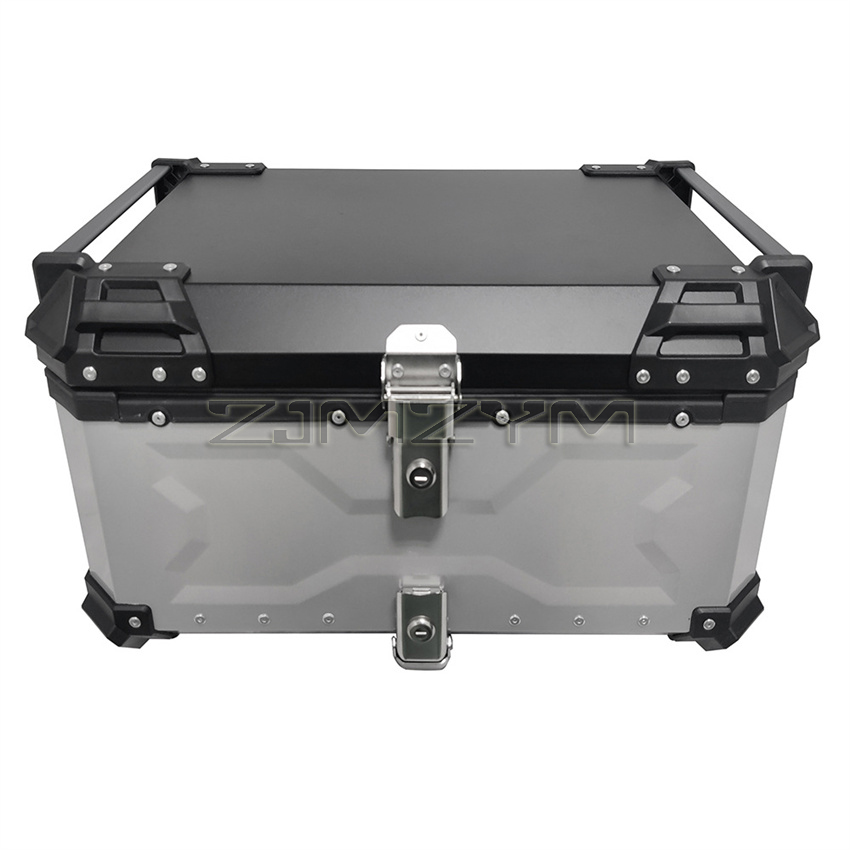 オートバイのトランク用の防水リアケース,トランク用の収納ボッ - Aluminum Top Case Luggage Box 45L 55L のレビューと価格